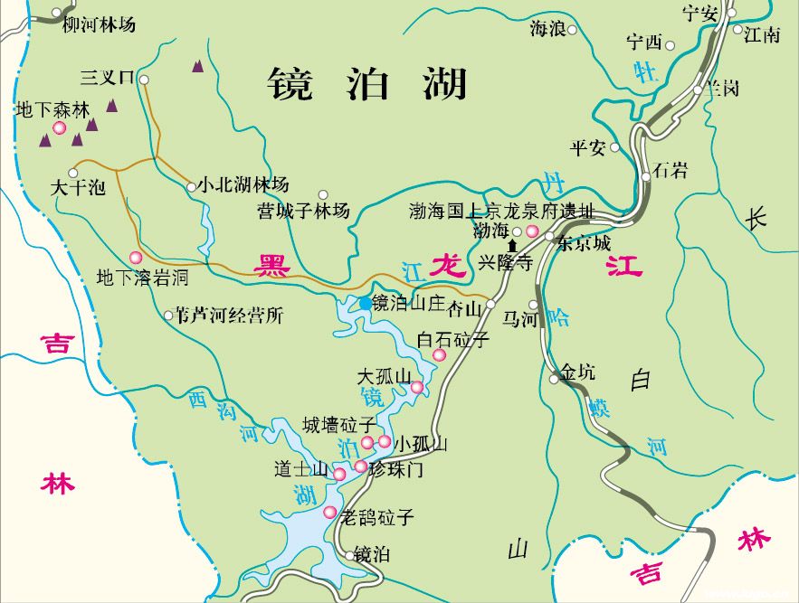 郑州青旅,河南青旅,河南旅行社,镜 泊湖地图.jpg